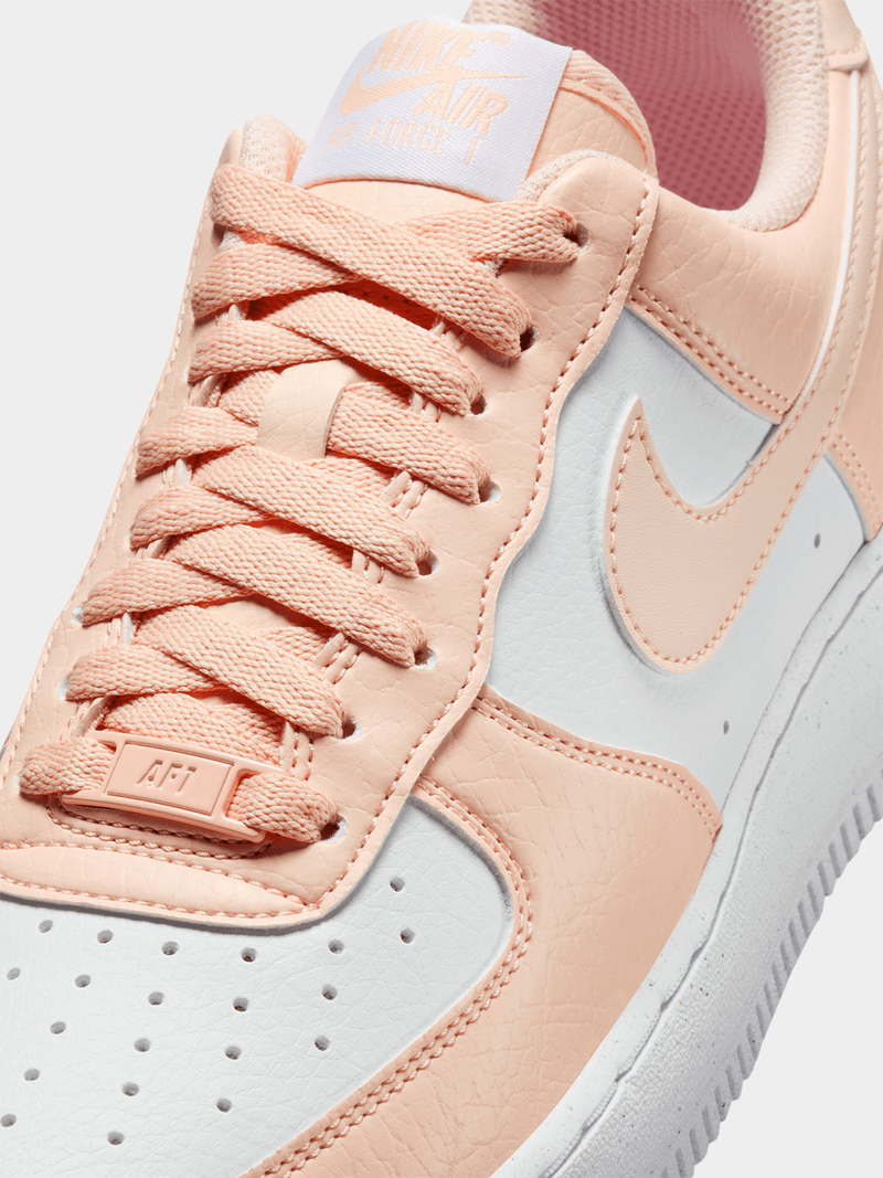 NEW Nike Women's Air Force 1' White/Washed Coral Estate Sneaker
